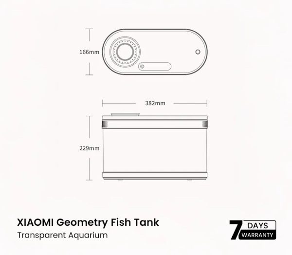 Specifications of Xiaomi Geometry Ecosystem Garden Fish Tank Transparent Aquarium - Image 4